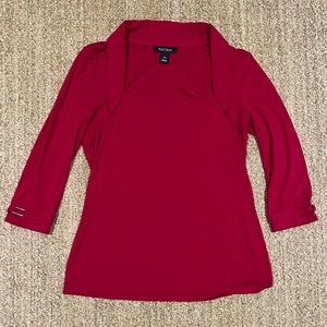 Red White House Black Market Top